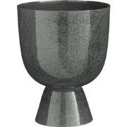 James pot round on foot grey - h27,5xd22cm