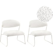 KOLSVA - Set van 2 fauteuils - Gebroken wit - Polyester