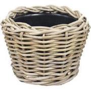 Drypot Rattan Grey d24h18 cm Split