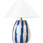 LUCHETTI - Tafellamp - Lichtbeige/Blauw - Keramiek