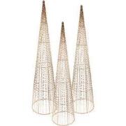Clayre & Eef Kerstdecoratie met LED-verlichting Kerstboom Ø 20x80/16x6...