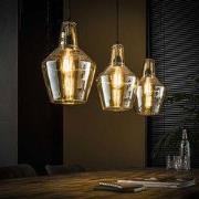 Industriële hanglamp Dace 3-lichts amber