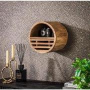 Rond wandrek Jerome 1 lade mangohout zandkleur  Ø30