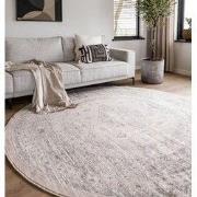Rond vintage Vloerkleed Aila Zand/Beige - Polypropyleen - Rond 190 Ø -...