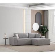 Hoekbank met slaapfunctie Rechts Pirlo Light Grijs