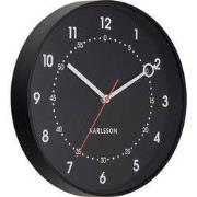 Karlsson - Wandklok Fresco - Zwart- Ø31,5cm