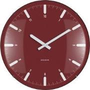 Karlsson - Wandklok Realista Dome - Bordeauxrood- Ø35cm