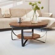 Industriële Salontafel Oxis Wood Mangohout Rond Ø70