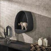 Wandplank Druppel Metallic Grijs 34x21 cm Aeris