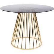 Housecraft Living Floris Eettafel Rond Glas 110 cm Goud