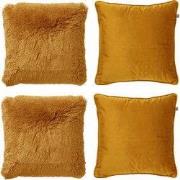KUSSENSET - 4-delig Fluffy & Velvet - 45x45 cm - inclusief binnenkusse...
