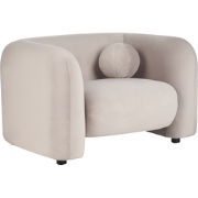 LEIREN - Fauteuil - Taupe - Polyester