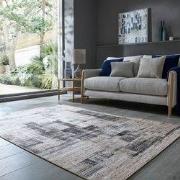 Laagpolig Wasbaar Vloerkleed - Silas Abstract - Creme - 115x170 cm