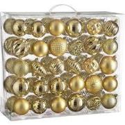Christmas Baubles Set - 60 Pieces - Ø7 cm - Unbreakable - Gold