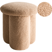 CARRINGTON - Poef - Beige - Bouclé