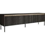 Meubella - TV-Meubel Timoteo - Mat zwart - 193 cm