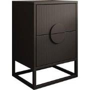 Meubella - Nachtkastje Allegany - Zwart - 38 cm