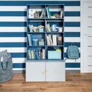 8-vaks boekenkast met 2 deurs onderkast - STIGE