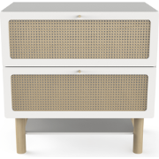 Commode met verschoontafel 2 lades en 1 plank L89,8 cm - OCHNA