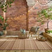 Binnen & Buitenkleed Farah Stripe - Naturel / Mutli - 160x230 cm