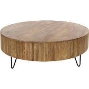 Salontafel Zand Mangohout - 120x120x38cm - Wave