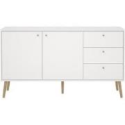 Dressoir met 2 deuren en 3 lades met houten poten B147,2 cm  TARP