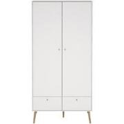 Kleerkast met 2 deuren en 2 lades met houten poten H200,1 cm  TARP