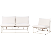 PICO - Loungeset 3-zits - Lichtbeige - Staal