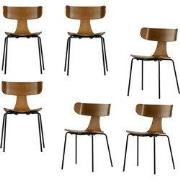 WOOOD Form Eetkamerstoelen - Hout - Bruin - Set van 6