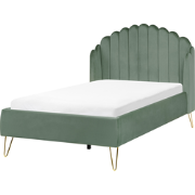 AMBILLOU - Tweepersoonsbed - Groen - 120 x 200 cm - Fluweel