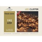 2 stuks - Led classic cluster lights 192l/1,2m - 4m aanloopsnoer zwart...