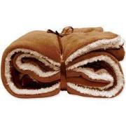 Plaid lars l200 b150 cm leerbruin