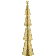 House of Seasons Kerstboom - L15 x B8 x H68 cm - Metaal - Goud