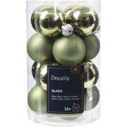 Kerstballen glas d3.5 cm rsmrn 16st