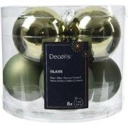 Kerstbal glas d7 cm rosemarijn 8st