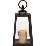 Lantaarn met druipkaars 20,5x10 cm