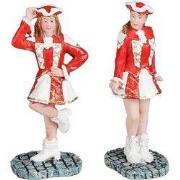 Carnaval dansers woman 2 stuks l3xb2,5xh7 cm