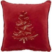 J-Line - Kussen Boom Textiel Rood/goud - 45x45x12cm