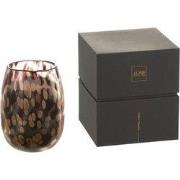 J-Line - Geurkaars Mia Zwart/mix Glas Small - 10x10x13.75cm