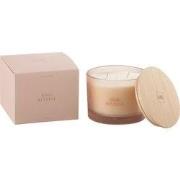 J-Line - Geurkaars Accords Essentiels Rose Rêveuse-28h - 11.5x11.5x10c...