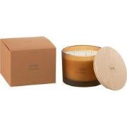 J-Line - Geurkaars Accords Essentiels Ambre Intime-28h - 11.5x11.5x10c...