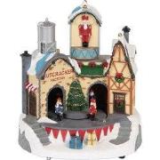 Clayre & Eef Kerstdecoratie met LED-verlichting en muziek Huis 20x17x2...