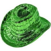 Candle Holder - Cowboy Hat- Green - 13,5x11x7 cm