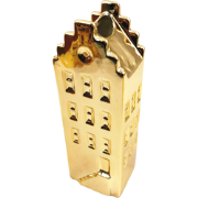 Flower Vase - House Vase - Ceramic - Gold- 5x4,5x14,5 cm