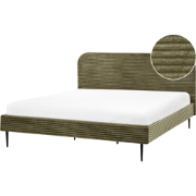 FLAYAT  - Tweepersoonsbed - Groen - 180 x 200 cm - Corduroy