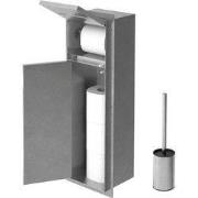 Inbouwmodule betegelbaar met wc-borstel, 60x20x10 cm roestvrijstalen w...