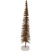 Clayre & Eef Kerstdecoratie Beeld Kerstboom Ø 6x30 cm Bruin Hout