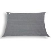 hanSe® Schaduwdoek Rechthoek Waterdoorlatend 3,5x4 m Zonnedoek Grijs