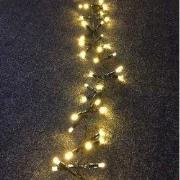 Kerstverlichting Cluster Lights 100 LED 2 meter warm wit zwarte kabel,...