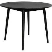 Housecraft Living Fabio Eettafel Rond Hout 100 cm Zwart